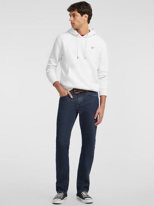 Guess Slim Mini Triangle Hoodie Wit | GUESS-SN31520