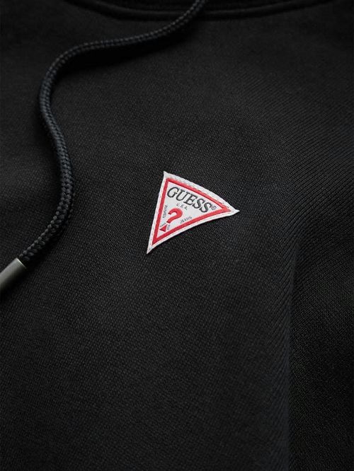 Guess Slim Mini Triangle Hoodie Zwart | GUESS-SN31013