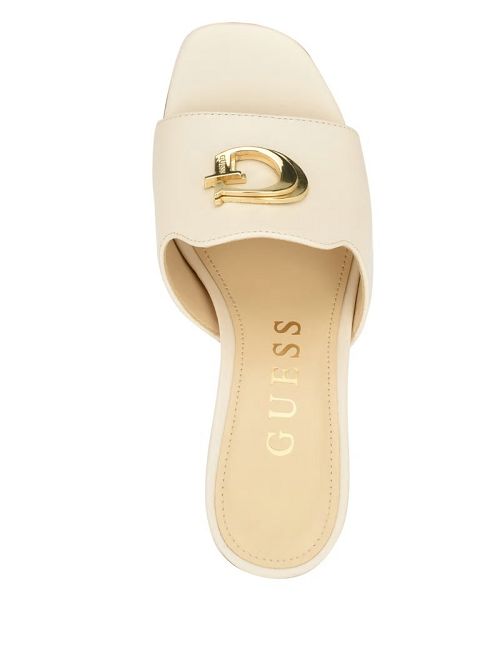 Guess Snapps G Kitten Mules Wit | GUESS-SN29725