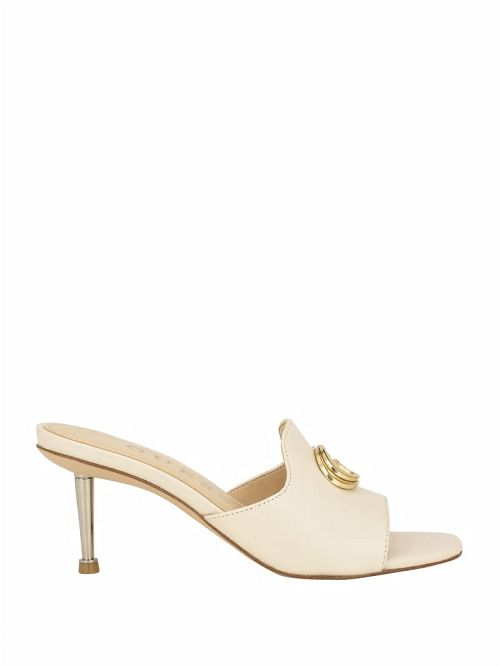 Guess Snapps G Kitten Mules Wit | GUESS-SN29867