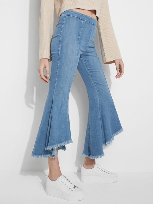 Guess Sofia 1981 High-Rise Flared Jeans Blauw | GUESS-SN26554