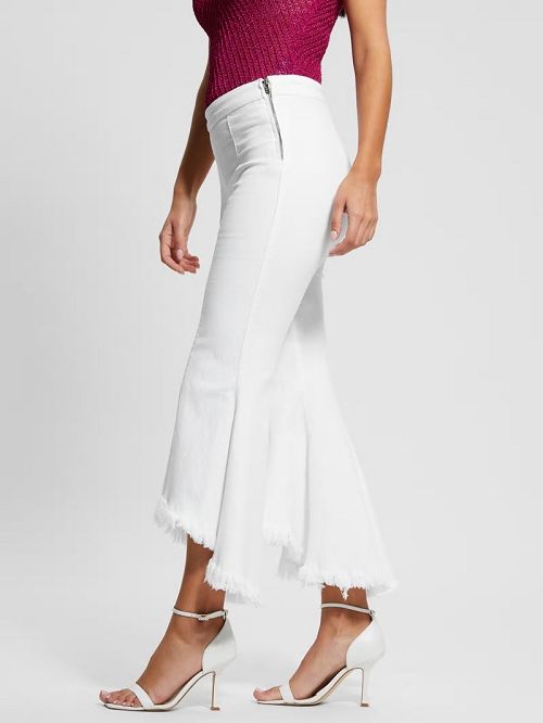 Guess Sofia 1981 High-Rise Flared Jeans Wit | GUESS-SN26623