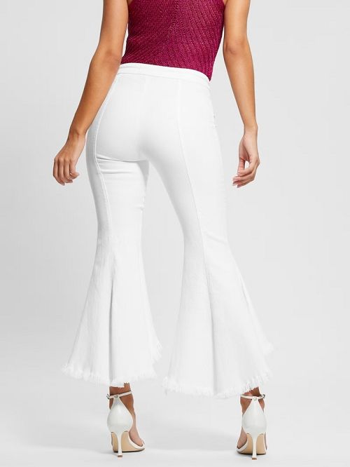 Guess Sofia 1981 High-Rise Flared Jeans Wit | GUESS-SN26623