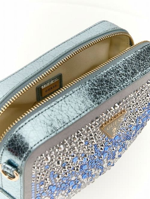 Guess Sofia Crystal Mini Crossbody Blauw | GUESS-SN28824