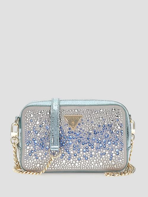 Guess Sofia Crystal Mini Crossbody Blauw | GUESS-SN28824