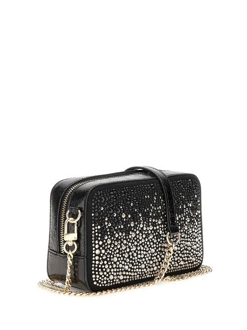 Guess Sofia Crystal Mini Crossbody Zwart | GUESS-SN28820