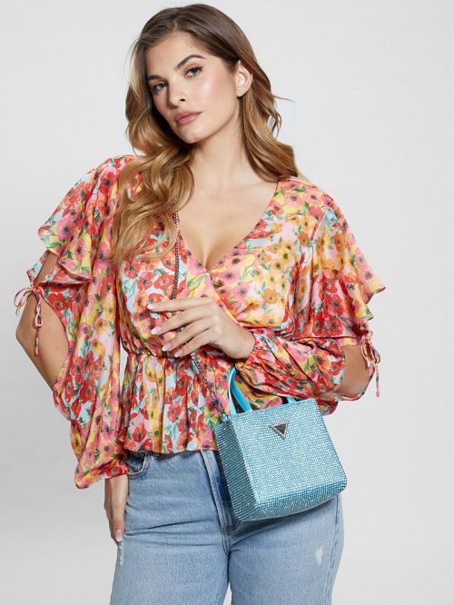 Guess Sofia Crystal Tote Blauw | GUESS-SN29372