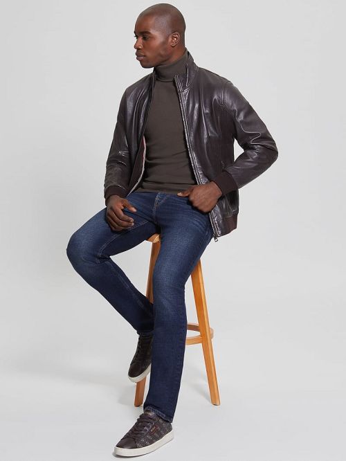 Guess Soft Leather Jacket Bruin | GUESS-SN30878