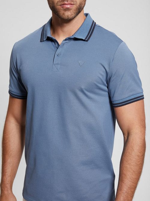 Guess Sports Pique Polo Blauw | GUESS-SN31176