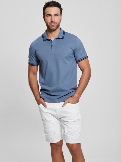Guess Sports Pique Polo Blauw | GUESS-SN31176