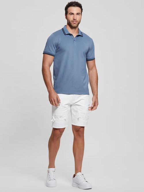 Guess Sports Pique Polo Blauw | GUESS-SN31176