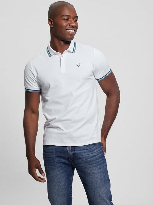 Guess Sports Pique Polo Wit | GUESS-SN31210