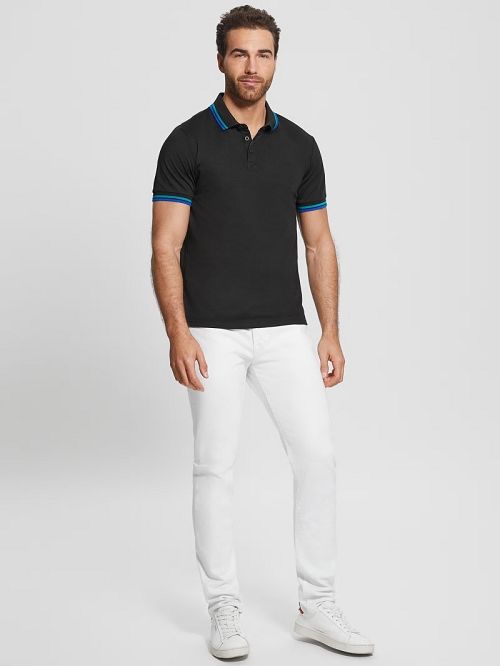 Guess Sports Pique Polo Zwart | GUESS-SN31177