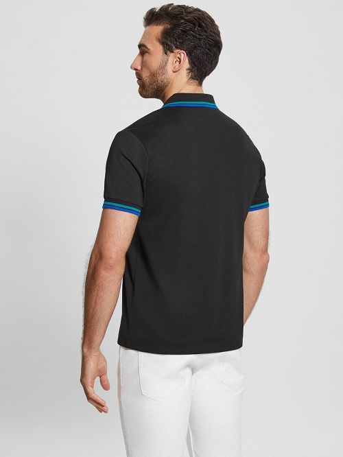 Guess Sports Pique Polo Zwart | GUESS-SN31177