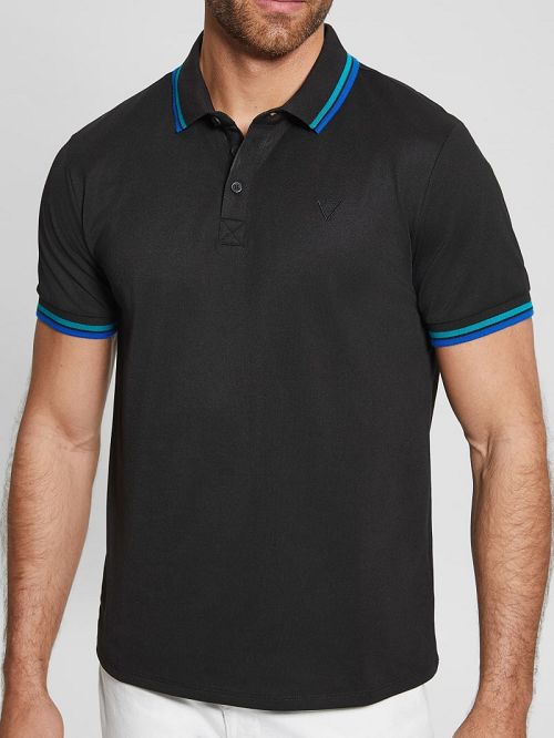 Guess Sports Pique Polo Zwart | GUESS-SN31177