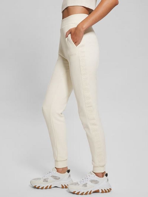 Guess Stacie Logo-Tape Joggers Wit | GUESS-SN28439