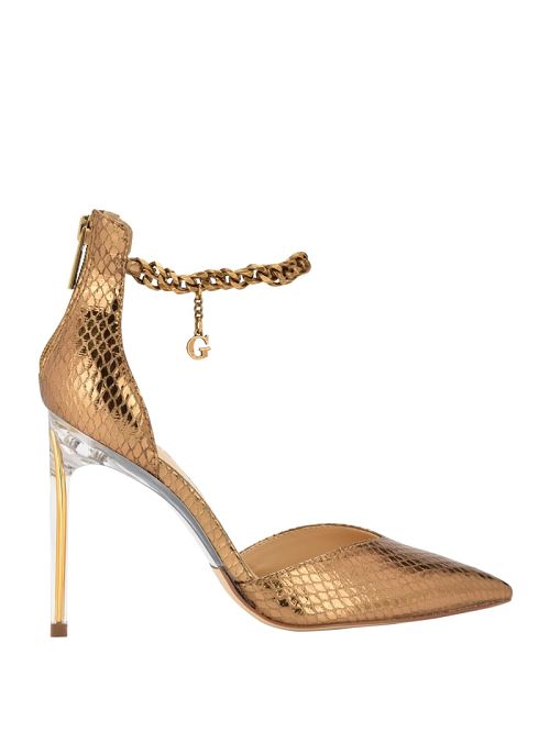 Guess Stefany G-Chain Ankle Strap Pumps Bruin | GUESS-SN29833