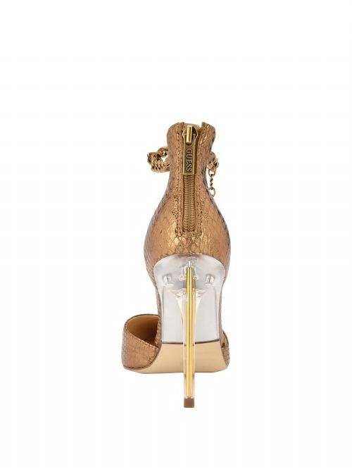 Guess Stefany G-Chain Ankle Strap Pumps Bruin | GUESS-SN29833