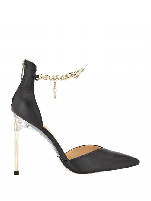 Guess Stefany G-Chain Ankle Strap Pumps Zwart | GUESS-SN29820