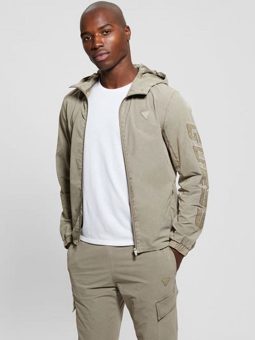 Guess Steno Hooded Jacket Beige | GUESS-SN30821