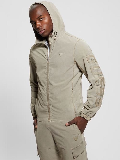 Guess Steno Hooded Jacket Beige | GUESS-SN30821