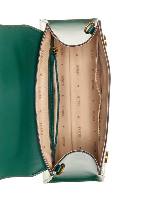 Guess Stephi Bamboo Handle Mini Satchel Groen | GUESS-SN29197