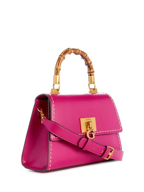 Guess Stephi Bamboo Handle Mini Satchel Roze | GUESS-SN29253