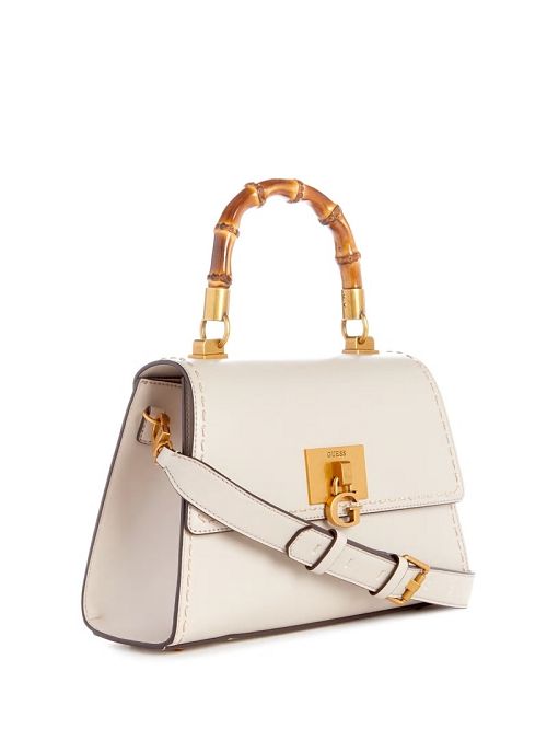 Guess Stephi Bamboo Handle Mini Satchel Wit | GUESS-SN29301