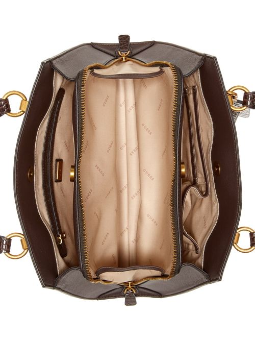 Guess Stephi Croc Girlfriend Satchel Bruin | GUESS-SN29241