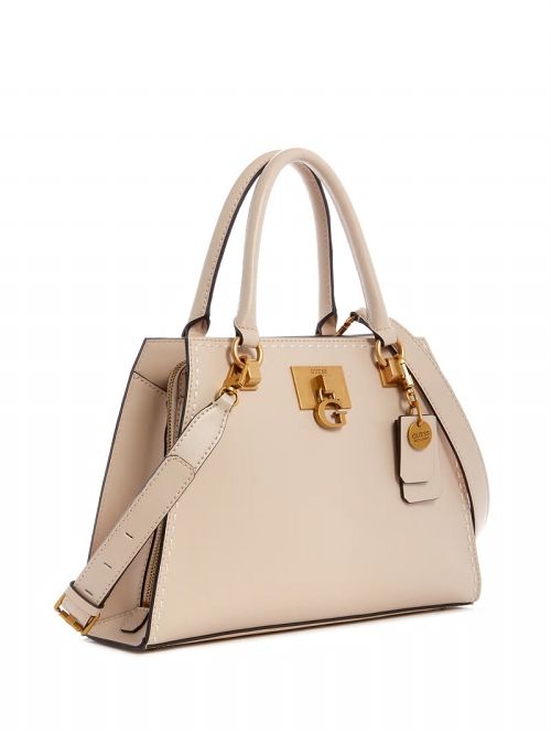 Guess Stephi Girlfriend Satchel Beige | GUESS-SN29221