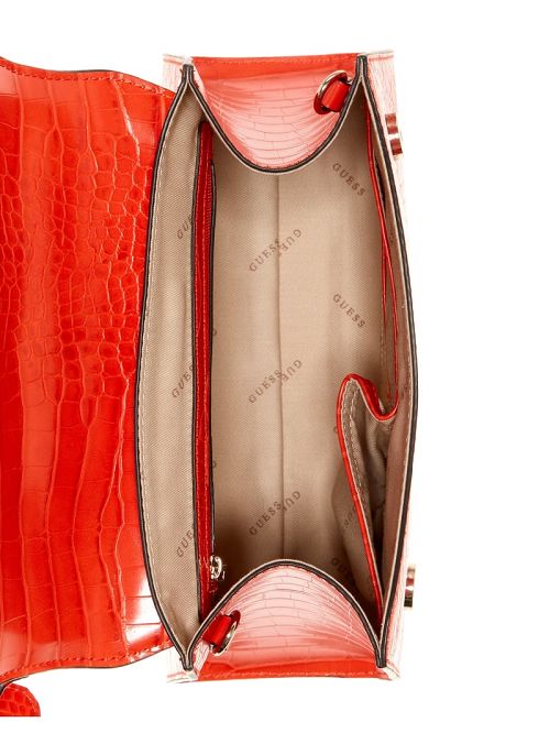 Guess Stephi Top-Handle Flap Bag Oranje | GUESS-SN29223