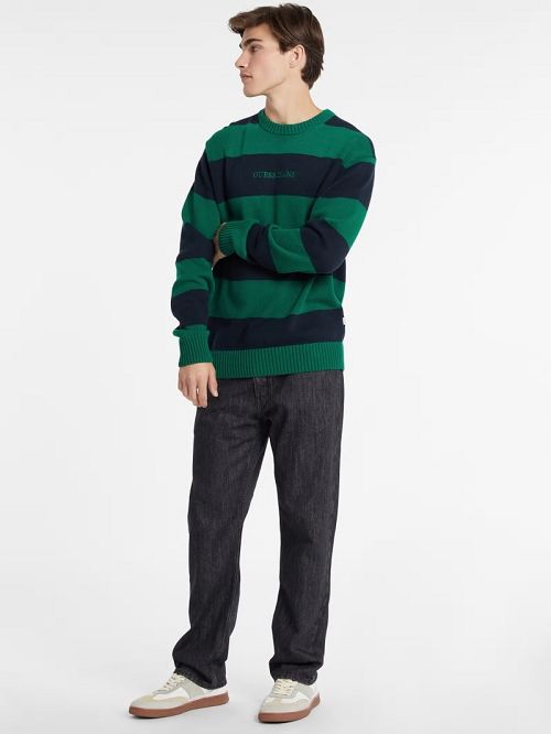 Guess Striped Embroidered Logo Sweater Multi | GUESS-SN30908