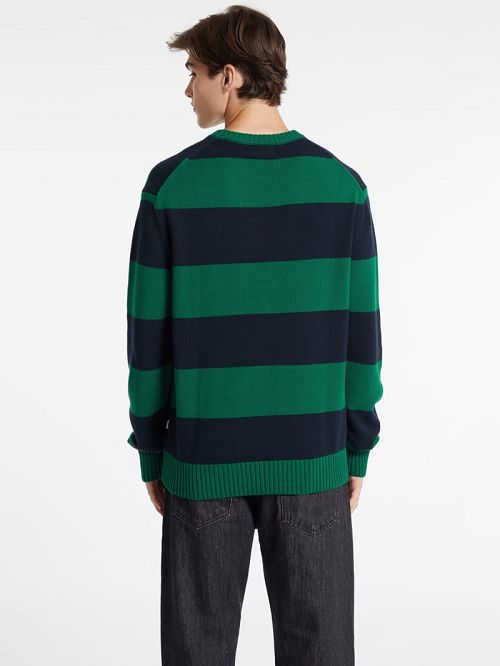 Guess Striped Embroidered Logo Sweater Multi | GUESS-SN30908