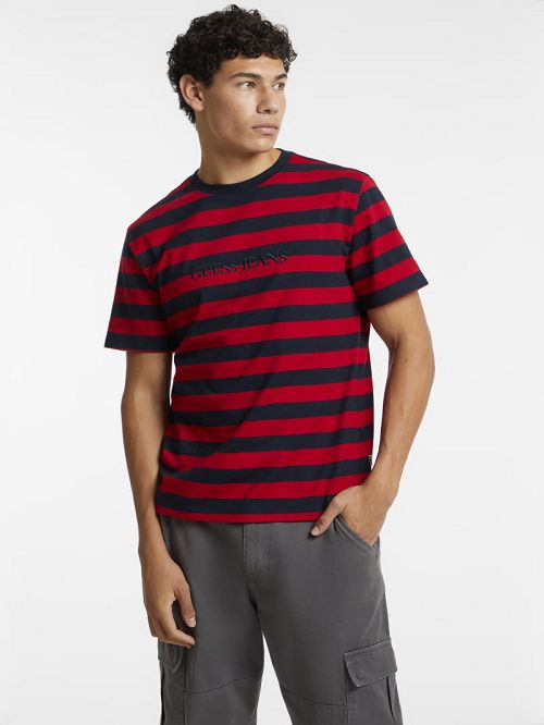 Guess Striped Logo Tee Multi | GUESS-SN30671
