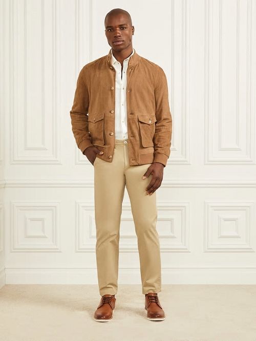 Guess Suede Flight Jacket Bruin | GUESS-SN30838