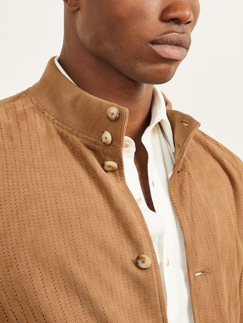 Guess Suede Flight Jacket Bruin | GUESS-SN30838