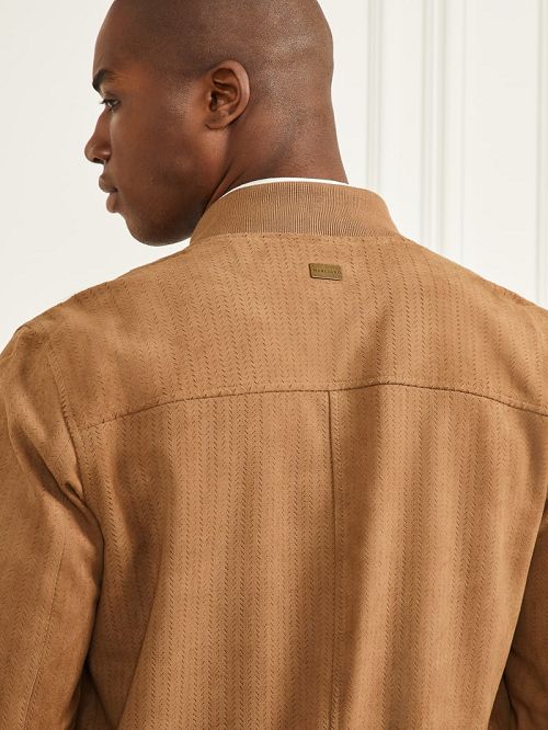 Guess Suede Flight Jacket Bruin | GUESS-SN30838