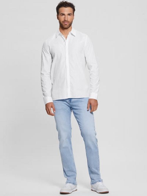 Guess Sunset Lurex Shirt Wit | GUESS-SN31154