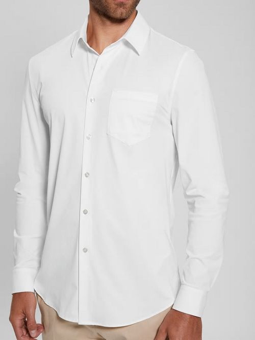 Guess Sunset Tech-Stretch Shirt Wit | GUESS-SN31273