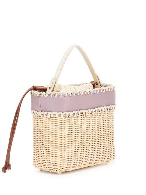 Guess Sveiney Straw Bucket Bag Paars | GUESS-SN28970