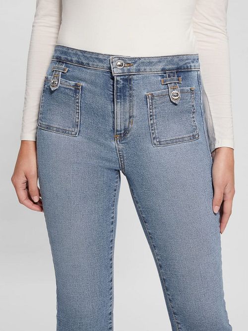 Guess Tahlia Kick Flare Jeans Blauw | GUESS-SN26494