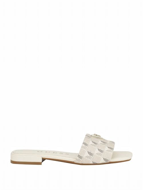Guess Tamed Triangle Sandals Wit | GUESS-SN29613