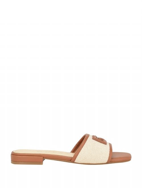 Guess Tampa Signature G Sandals Beige | GUESS-SN29590