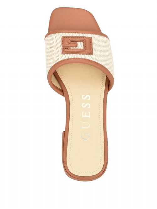 Guess Tampa Signature G Sandals Beige | GUESS-SN29590