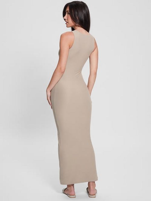 Guess Tank Maxi Dress Beige | GUESS-SN27007