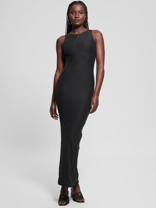 Guess Tank Maxi Dress Zwart | GUESS-SN26924