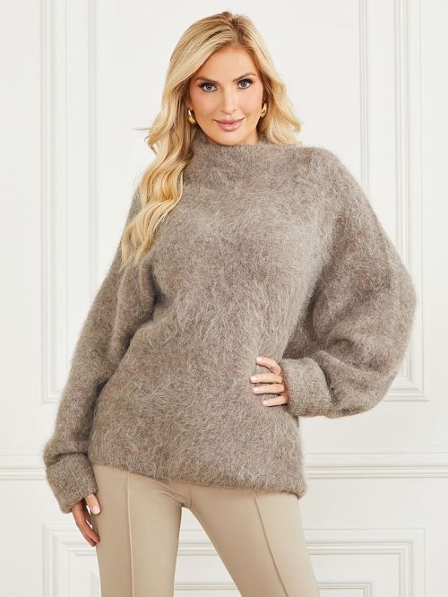 Guess Tanya Furry Sweater Bruin | GUESS-SN27750