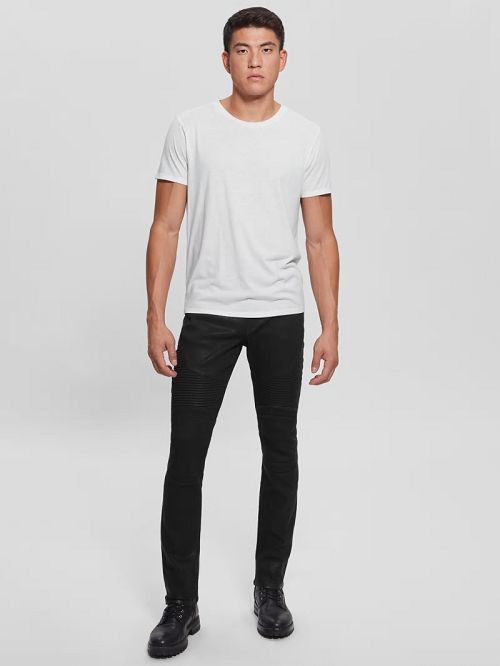 Guess Tapered Moto Jeans Zwart | GUESS-SN30441