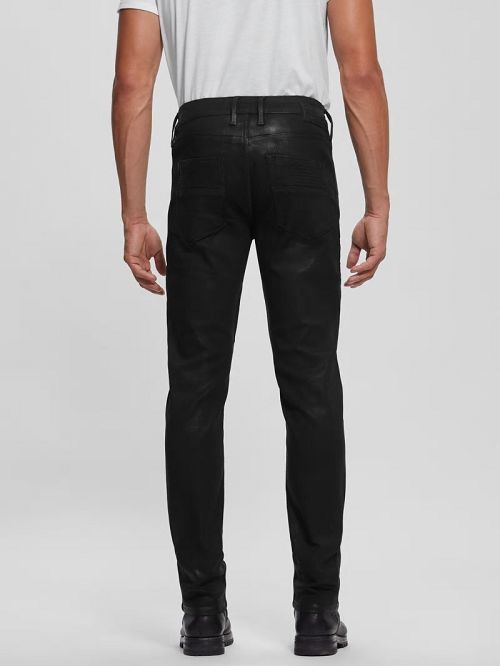 Guess Tapered Moto Jeans Zwart | GUESS-SN30441