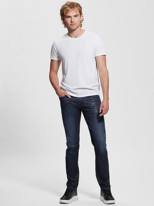 Guess Tapered Zip Pocket Jeans Blauw | GUESS-SN30389